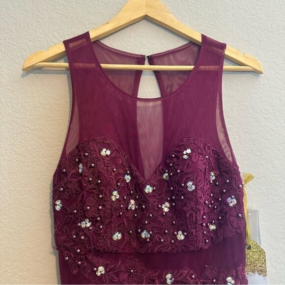 Say Yes To The Prom Womens Illusion Gown Dress Size Small - Picture 7 of 15